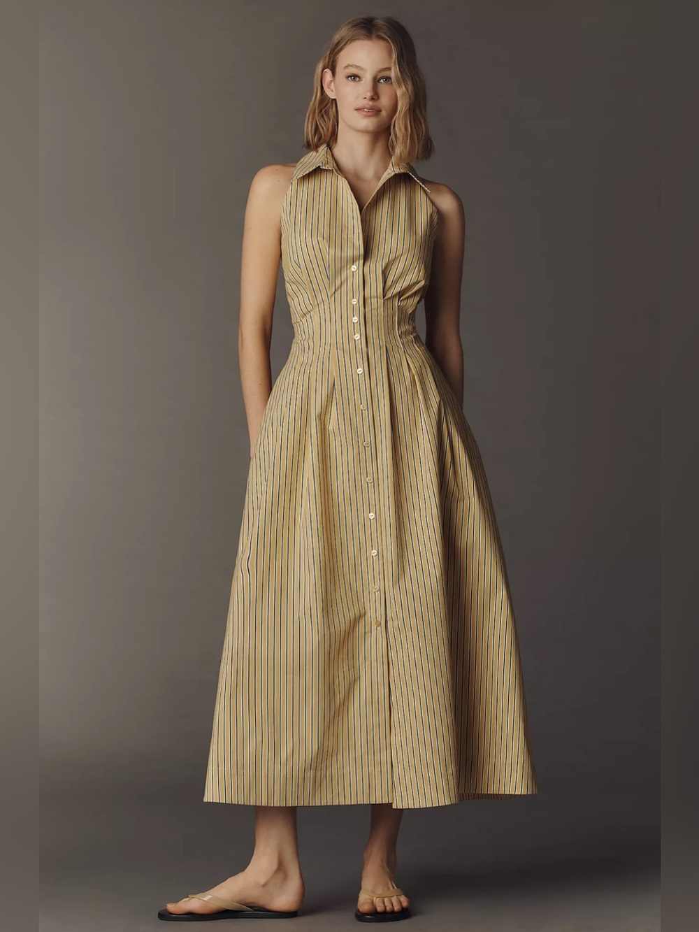 Anthropologie Exquise | NWT! Tobie Sleeveless Shirtdress Size: Large